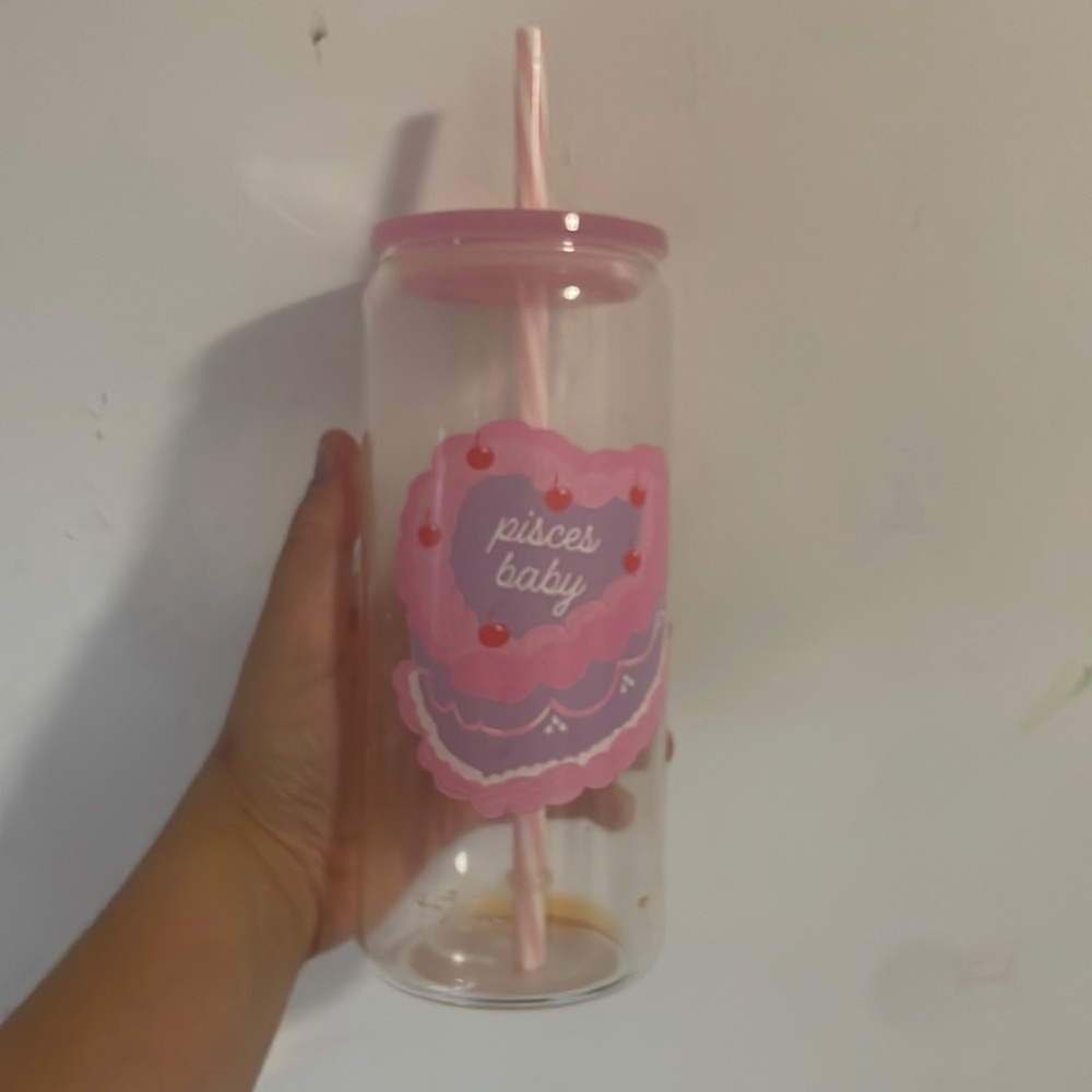Hello this is a cute glass cup very cheap and takes a lot of time to make.